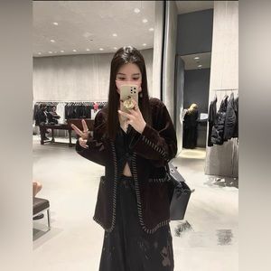 Low classic, H style lamb leather oversized tweed jacket with pocket